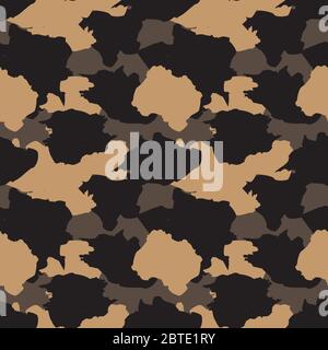 Fond de motif abstrait camouflage sans couture adapté aux textiles de mode, aux motifs Illustration de Vecteur