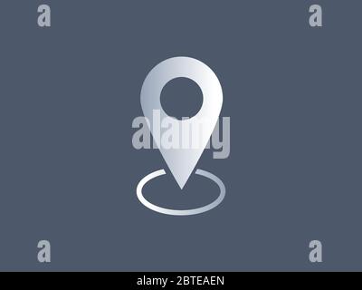 Emplacement, icône de marqueur de carte. Illustration vectorielle, conception plate. Illustration de Vecteur