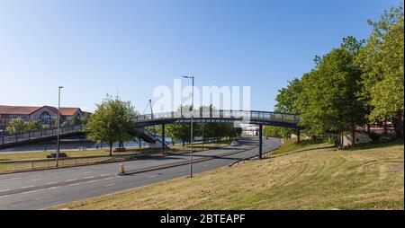 Vue sur Riverside Road à Stockton sur Tees, Angleterre, Royaume-Uni Banque D'Images