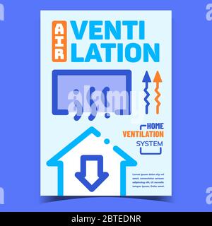 Ventilation de l'air publicité créative bannière Vector Illustration de Vecteur