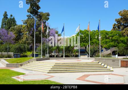 FULLERTON CALIFORNIA - 22 MAI 2020 : Amphithéâtre Becker sur le campus de l'Université d'État de Californie Fullerton, CSUF. Banque D'Images