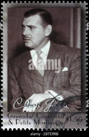Portrait de Clark Gable sur timbre-poste Banque D'Images