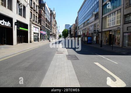 Une rue Oxford vide pendant le coronavirus Pandemic Londres Lockdown de 2020 Banque D'Images