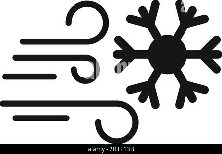 Icône de blizzard de prévision. Illustration simple de l'icône de vecteur de blizzard de prévision pour la conception de sites Web isolée sur fond blanc Illustration de Vecteur