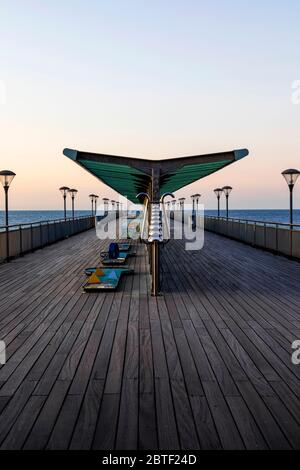 L'Angleterre, dans le Dorset, Bournmouth, Boscombe, Boscombe Pier Banque D'Images