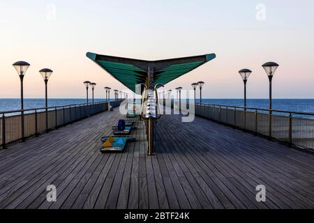 L'Angleterre, dans le Dorset, Bournmouth, Boscombe, Boscombe Pier Banque D'Images
