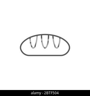 Symbole d'icône vecteur pain de pain de pain isolé sur fond blanc Illustration de Vecteur