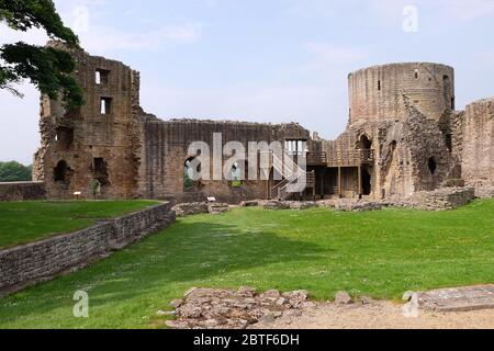 Ruines de la forteresse du XIIe siècle au château de Barnard, comté de Durham, Angleterre Banque D'Images