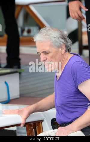 VENISE, ITALIE - 31 AOÛT : Abel Ferrara est vu au 69e Festival du film de Venise le 31 août 2012 à Venise, Italie Banque D'Images