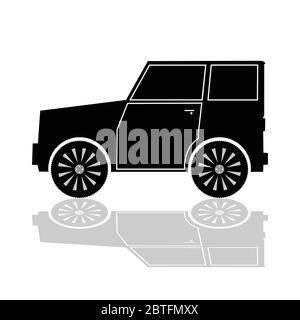 voiture en noir illustration vectorielle sur fond blanc Illustration de Vecteur