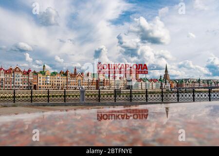 Quai de Bruges dans la ville de Yoshkar-Ola Banque D'Images