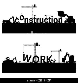 illustration vectorielle de travaux de construction Illustration de Vecteur