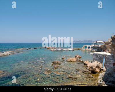 Village de pêcheurs Mandrakia sur l'île de Milos, Cyclades - Grèce Banque D'Images