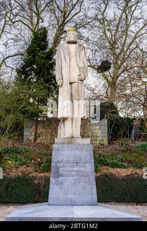 Statue du Roi Léopold II, Parc Tenbosch, Bruxelles, Belgique.