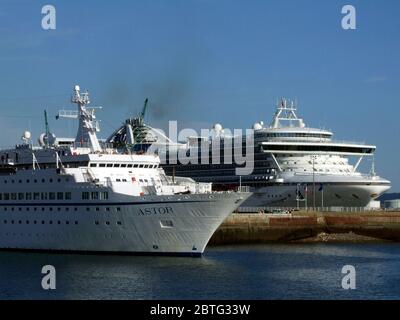 Les navires de croisière, Le Havre, Normandie, France Banque D'Images