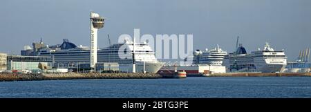 Les navires de croisière, Le Havre, Normandie, France Banque D'Images