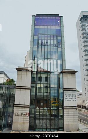 L'Institut VARSOVIE, POLOGNE - 1er JUILLET 2018. Institut Fryderyk Chopin près du musée Chopin à Varsovie, Pologne. Banque D'Images