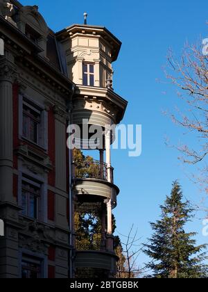 Extérieur du bâtiment néoclassique en Suisse Banque D'Images