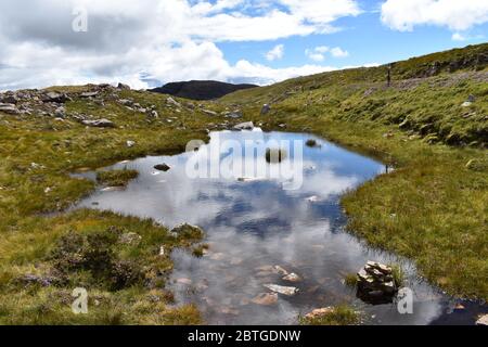 Eau fixe sur le dessus de Bealach na Ba Banque D'Images