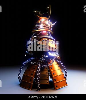 Armure de Bushido - armure de guerrier de Samurai style japonais .rendu 3D Banque D'Images