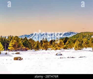 Paysage près des angles sur les hauteurs de Capcir, dans les Pyrénées orientales, en France Banque D'Images