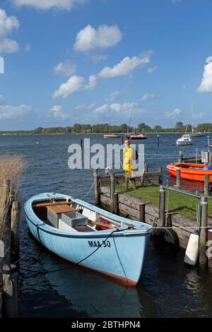 Bateaux, Maasholm, Mer Baltique Fiord Schlei, Schleswig-Holstein, Allemagne Banque D'Images