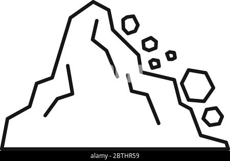 L'icône de glissement. Glissement de l'icône Contour vectoriel pour le web design isolé sur fond blanc Illustration de Vecteur