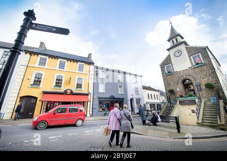 L'hôtel de ville de Narberth, Pembrokeshire, pays de Galles, Royaume-Uni Banque D'Images