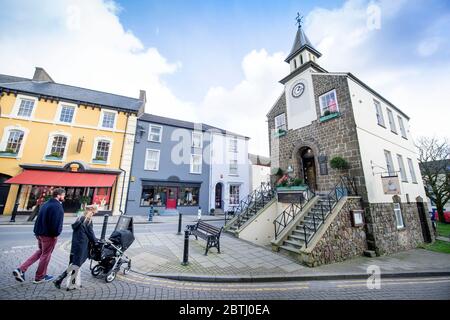 L'hôtel de ville de Narberth, Pembrokeshire, pays de Galles, Royaume-Uni Banque D'Images