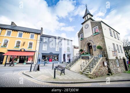 L'hôtel de ville de Narberth, Pembrokeshire, pays de Galles, Royaume-Uni Banque D'Images