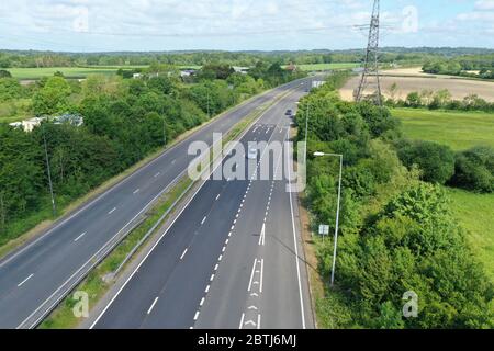 A/23 menant à Brighton est dégagé des voitures dues en vacances en Angleterre en raison de Covid19 Banque D'Images