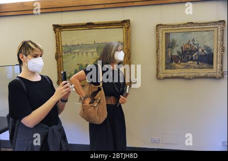 Milan (Italie), mai 2020, GAM, Galerie d'art moderne; réouverture des musées civiques avec toutes les mesures de sécurité après deux mois de confinement de l'épidémie du coronavirus; Banque D'Images