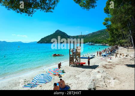 Cala Pi de la Posada, Plage de Formentor, Mallorca, Baleares, Espagne Banque D'Images