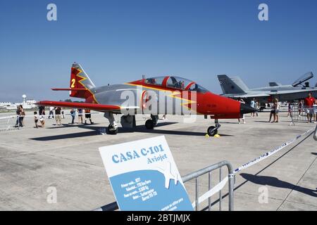 Casa C-101 Aviojet à Málaga Airshow 2010, Andalousie, Espagne. Banque D'Images