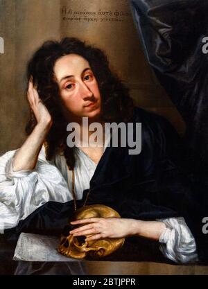 Le 17thC anglais diarist, John Evelyn (1620-1706), portrait de Robert Walker, huile sur toile, 1648. Banque D'Images