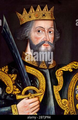 Guillaume le Conquérant. Portrait du roi Guillaume I d'Angleterre (1028-1087), huile sur panneau par l'artiste inconnu c.1597-1618 Banque D'Images