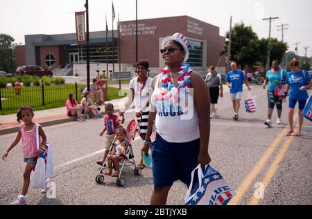 Ferguson, Missouri États-Unis fête le 4 juillet 2015, près d'un an après le meurtre de l'adolescent Ferguson Michael Brown. Banque D'Images