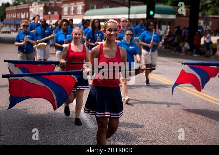 Ferguson, Missouri États-Unis fête le 4 juillet 2015, près d'un an après le meurtre de l'adolescent Ferguson Michael Brown. Banque D'Images