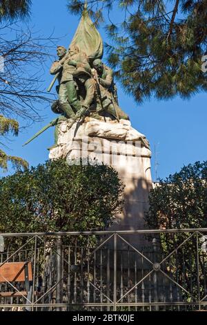 MADRID, ESPAGNE - 22 janvier 2018 : Monument au général Vara de Rey et les Héros de Caney dans Ville de Madrid, Espagne Banque D'Images