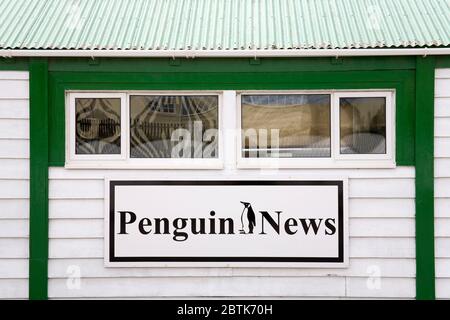 Penguin News Office à Port Stanley, îles Falkland (Islas Malvinas), Royaume-Uni, Amérique du Sud Banque D'Images