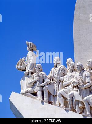 Monument aux découvertes (Padrao dos Descobrimentos) sur la rive du Tage, Belem District, Lisbonne, Portugal Banque D'Images