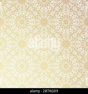 Motif géométrique doré.illustration vectorielle. Motif en dentelle.motif linéaire.style royal. Décoration sans couture. Illustration de Vecteur