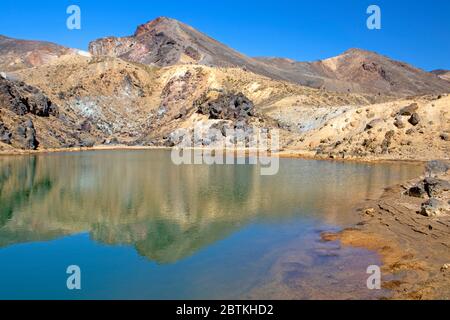 Les lacs Emerald dans le parc national de Tongariro Banque D'Images