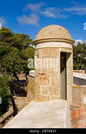 Château de San Carlos de Borromeo, ville de Pampatar, Isla Margarita, État de Nueva Esparta, Venezuela Banque D'Images