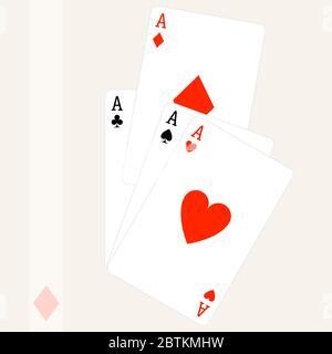 Cartes payantes Aces Vector Art Illustration de Vecteur