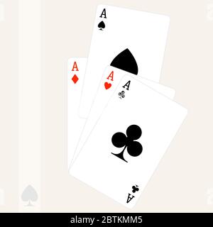 Cartes payantes Aces Vector Art Illustration de Vecteur