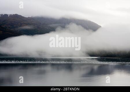 Fjord menant au glacier Amalia dans le parc national O'Higgins, champ de glace de Patagonie du Sud, Chili, Amérique du Sud Banque D'Images