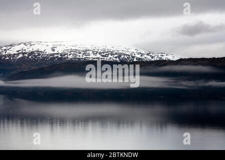 Fjord menant au glacier Amalia dans le parc national O'Higgins, champ de glace de Patagonie du Sud, Chili, Amérique du Sud Banque D'Images