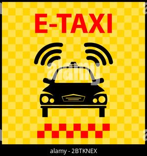Icône Wi-Fi e-taxi symbole Illustration du vecteur Illustration de Vecteur