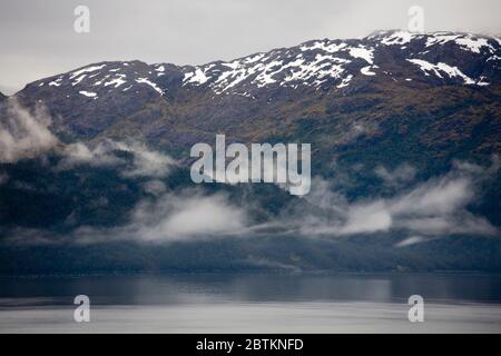 Fjord menant au glacier Amalia dans le parc national O'Higgins, champ de glace de Patagonie du Sud, Chili, Amérique du Sud Banque D'Images